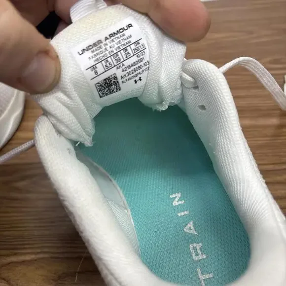 Under Armour Charged Aurora 2 White Radial Turquoise Women's Size 8 - Picture 8 of 13